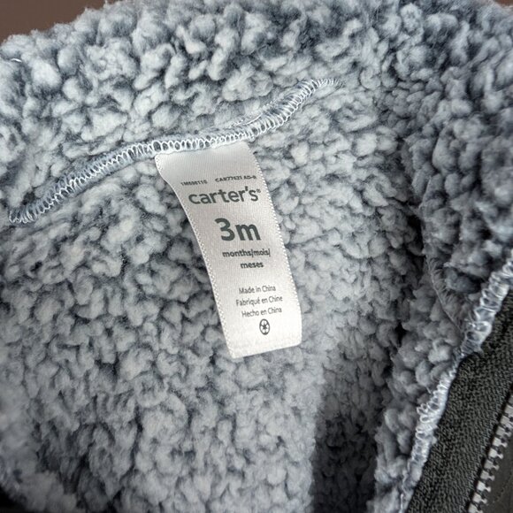 💚 2 for 20 💚 Carter's Fleece Bunting Suit | Sherpa - Picture 4 of 4